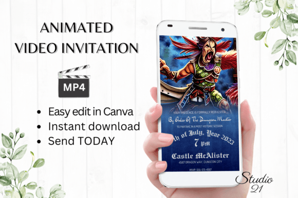Animated D D Game Invitation GA102