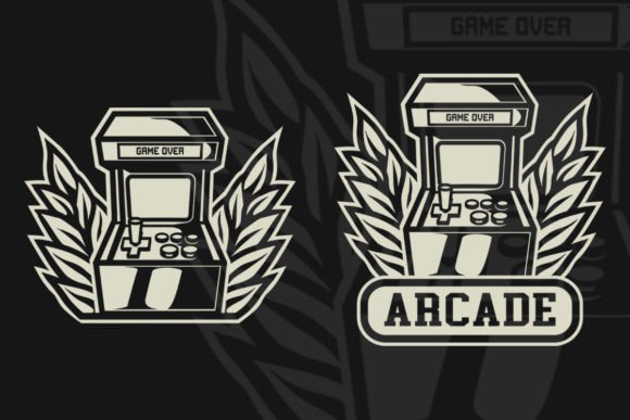 Arcade Game over Vintage Logo: A Comprehensive Download Package for Designers and Developers
