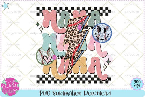 Baseball Mama Game Day Retro Sublimation: A Creative Digital Asset for Modern Design Entrepreneurs