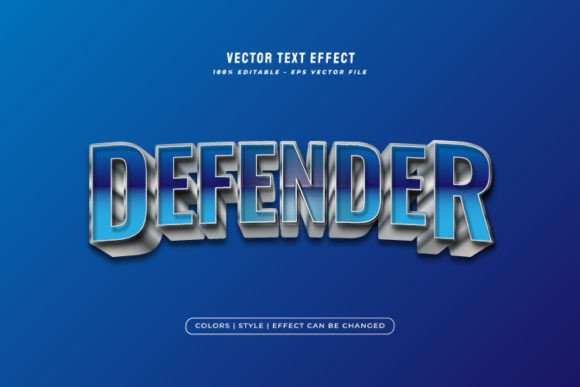 Blue and Metal Text Effect in Game Style β Enhancing Visual Impact in Design Workflows