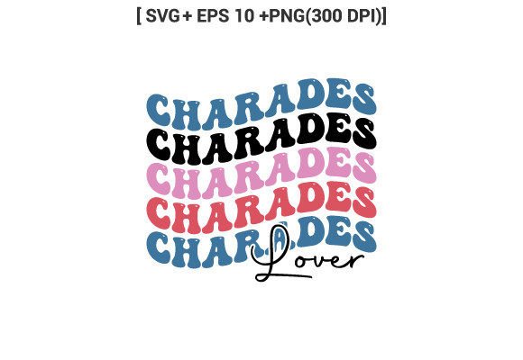 Charades Lover Indoor Game Retro SVG Design