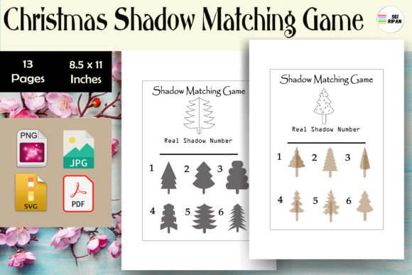 Christmas Shadow Matching Game for KDP: Creative Ideas for Kids’ Learning