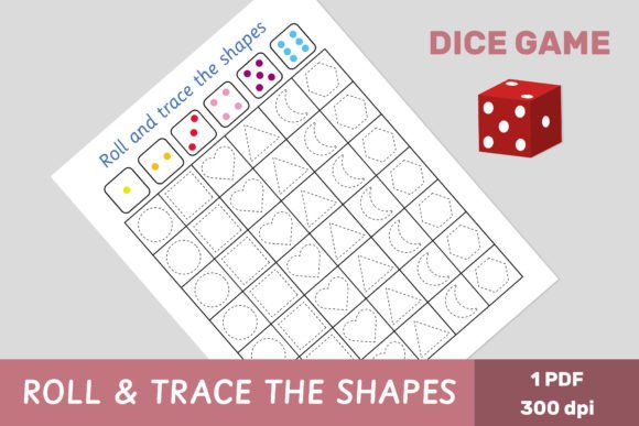 Dice Game: Roll and Trace the Shapes – A Playful Learning Tool for Kids
