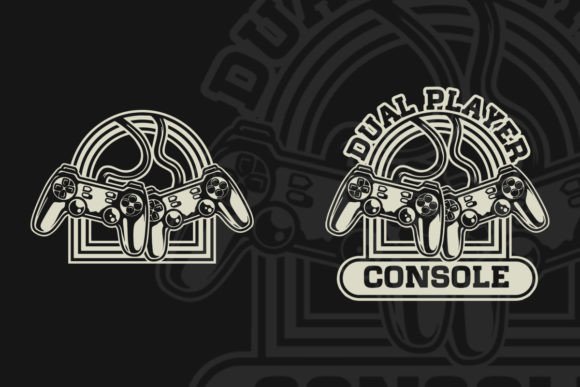Dual Player Console Game Vintage Logo: A Retro Design Package for Modern Projects