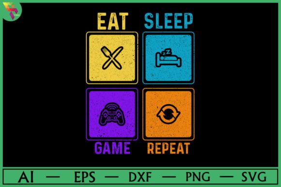 Eat Sleep Game Repeat T-Shirt Design: A Digital Creative Revolution for Gamers and Makers