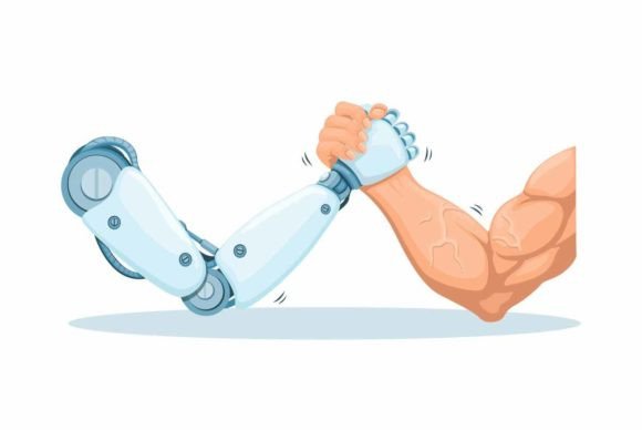Exploring the Robot Vs Human Arm Wrestling Game Vector: A Digital Illustration Phenomenon