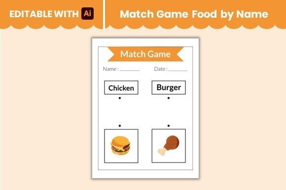 Exploring the Versatility of the Match Game Food by Name Worksheet 1