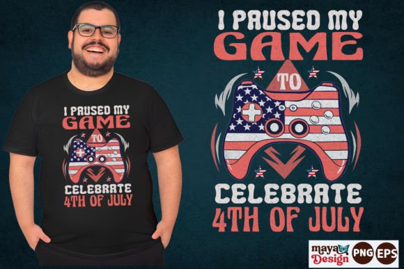 I Paused My Game 4th of July Gamer Shirt – Creative Design for Multiple Uses