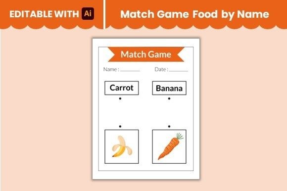 Match Game Food by Name Worksheet 5: A Practical Tool for Learning and Engagement