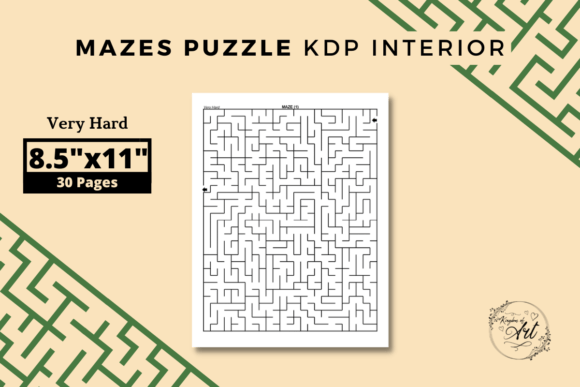 Mazes Puzzle Game Book Interior for KDP: A Practical Choice for Low-Content Publishing