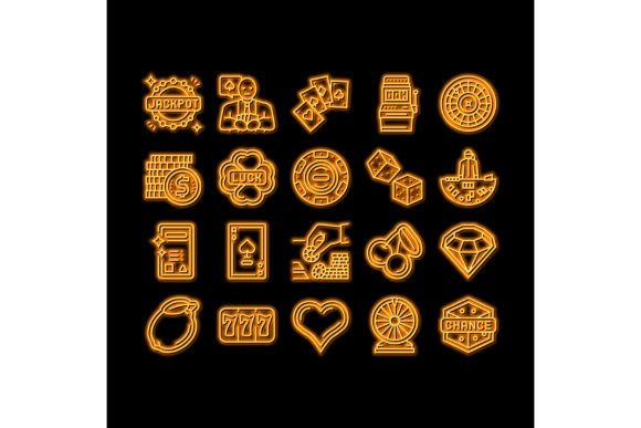 Neon Glow Jackpot Poker: A Visual Slot Game Asset