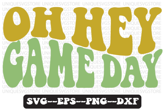 Oh Hey Game Day Wavy Retro SVG Design: A Versatile Choice for Custom Creations