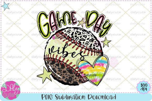 Softball Game Day Doodle Heart Clipart – A Versatile Design for Creative Projects