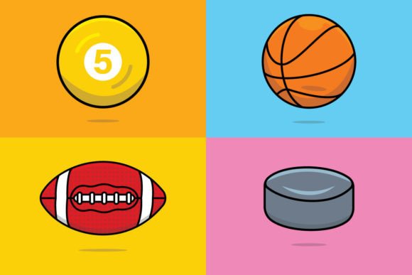 Sports Game Equipment Vector Collection
