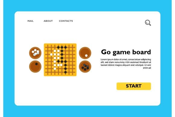 Vector Icon of Go Game Board with Stones: A Versatile Design Asset for Leisure and Strategy Game Enthusiasts