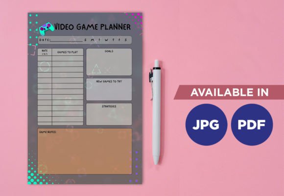Video Game Planner Printable: A Practical Tool for Creative and Productive Gamers